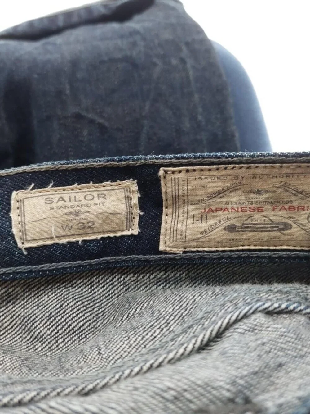 Allsaints 607 Japanese Selvedge Denim Indigo Jeans 'Sailor' Standard Fit. Sz 32.